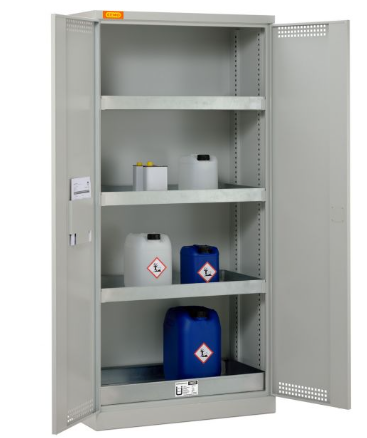 [11002] Uždara, chemijos ir priedų saugojimo spinta 95 x 50 x 195 "Environmental/HazMat cabinet" CEMO GmbH (11002)
