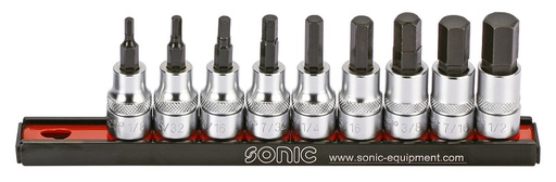 [200902] Šešiakampių antgalių 3/8 (SAE) rinkinys (9vnt.) (200902, SONIC)