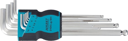 [2105LG/9H] Offset screwdriver set - Inside hexagon profile, ball-head (2105LG/9H, HAZET)
