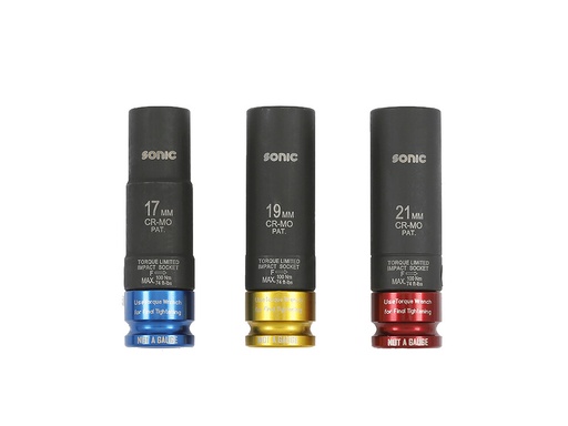 [300303] Torque-limiting impact socket set 1/2" (17/19/21 mm) (300303, SONIC)