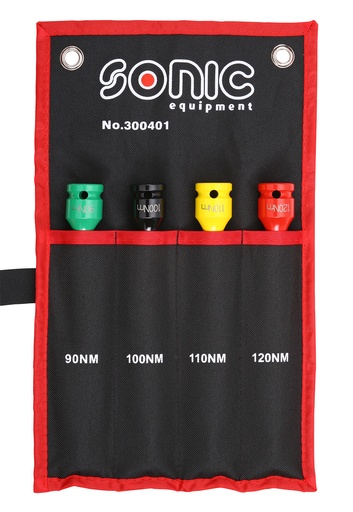 [300401] Griezes momenta pagarinātāju komplekts 1/2" (4 gab.) (300401, SONIC)