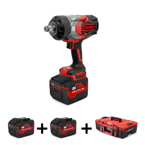 [1.3845] IWB 1800 L2027 – cordless brushless impact wrench 18 V 1″ (1.3845, STAYER)