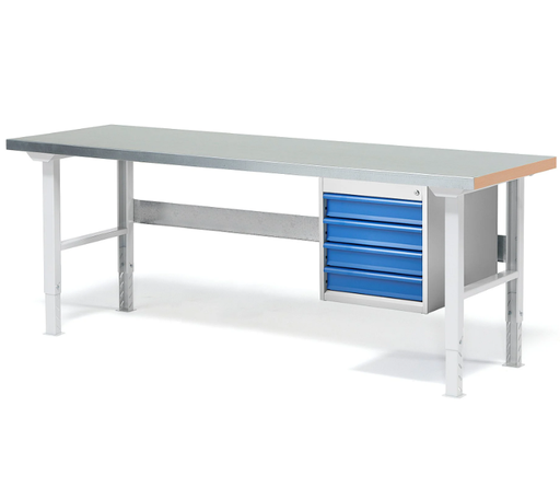 [232246] Workbench SOLID with 4 drawers, 2000×800 mm, 750 kg load, steel (232246)