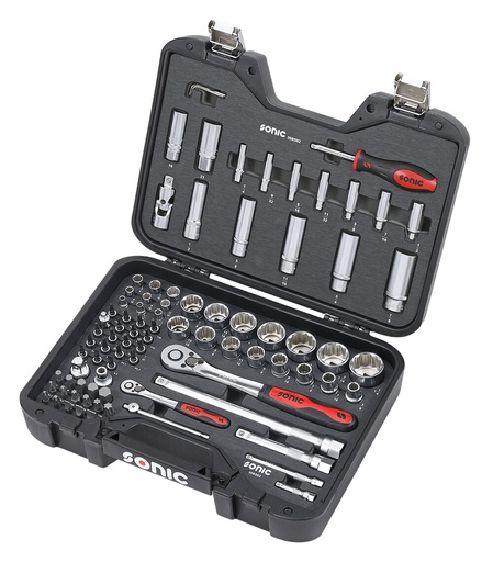 [308502] Muciņu komplekts 1/4″ un 1/2″, BMCS (SAE), 85 gab. (308502, SONIC)