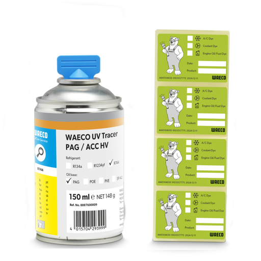 [8887600009] Tracer UV Dye, PAG/ACC HV, R744, Profi Oil System, 150 ml (8887600009, WAECO)