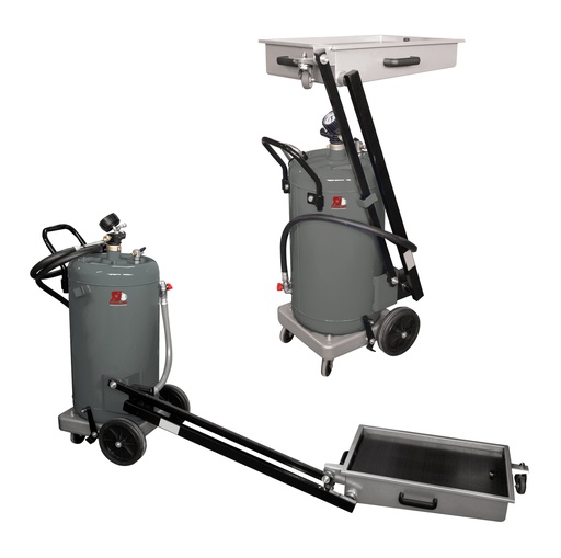 [318-55] Waste oil collection tank 65L with adjustable low-profile tray (318-55, EUROLUBE EQUIPMENT)