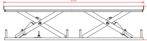 [HD40002] Platforminis keltuvas 2,5 × 4 m, dviguba konstrukcija (HD40002)