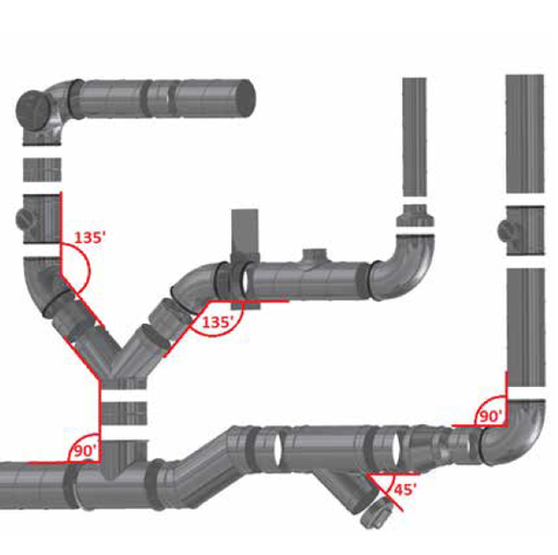 [S21887] Exhaust gas extraction system materials - Klaipėda auto centre project (S21887)