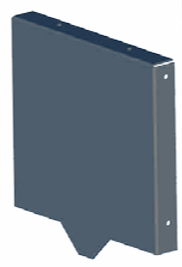 [XTK2-FDC] End cap for rail-less exhaust extraction system rail (Filcar) (XTK2-FDC, FILCAR)