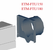 [ETM-FTU/150L] Dujų ištraukimo bėginės sistemos perėjimas į 150 mm ortakį (ETM-FTU/150L, CORAL)
