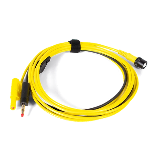 [TA128] Matavimo laidas BNC – 4 mm, 3 m, geltonas, nuolatinis įžeminimas (TA128, PICO)
