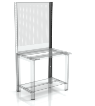 [AR-FL017 LH] Left-hand edge support column for workbench panel mounting, FLECTA (AR-FL017 LH)