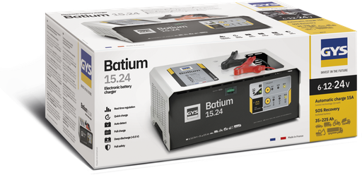 [024588] Automatinis akumuliatorių įkroviklis GYS BATIUM 15.24 (UK kištukas) (024588, GYS)