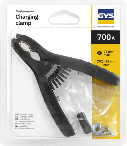[025776] INSULATED BLACK CLAMP 700A - BLISTER (025776, GYS)