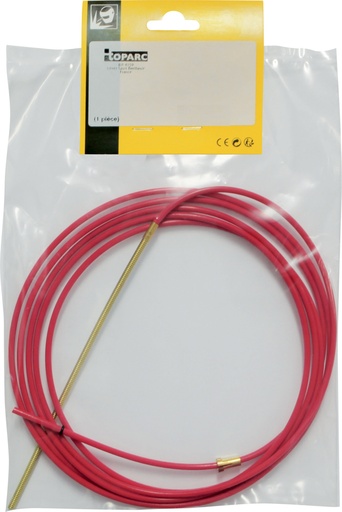 [038677] TORCH LINER TEFLON 8m RED + CLAMPING PIECE - ALUMINIUM � 1.0/1.2 (038677, GYS)
