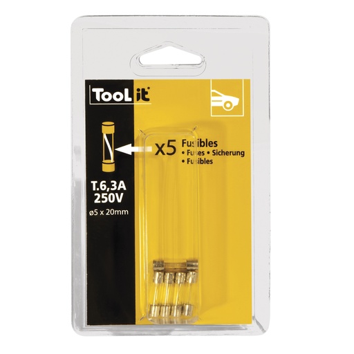 [054578] Time-delay fuses 6.3 A 250 V (054578, GYS)
