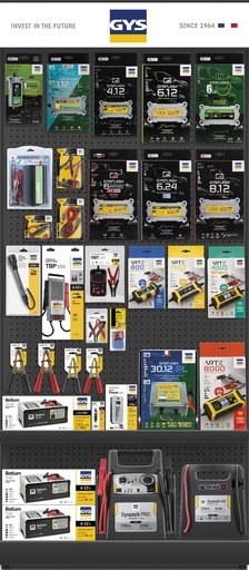 [061149] Point of Sale Display Stand with Chargers SB1 (with GYS display) (061149, GYS)