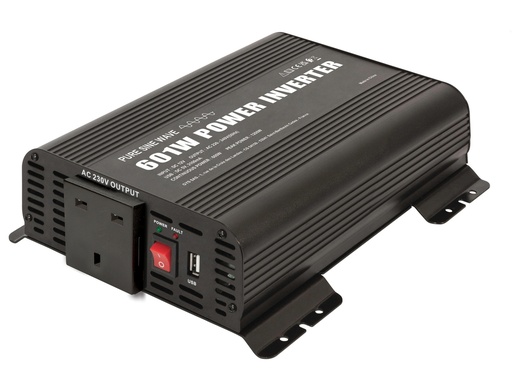 [067349] Power inverter PSW 601W – 12V – with remote ON/OFF control – UK (067349, GYS)
