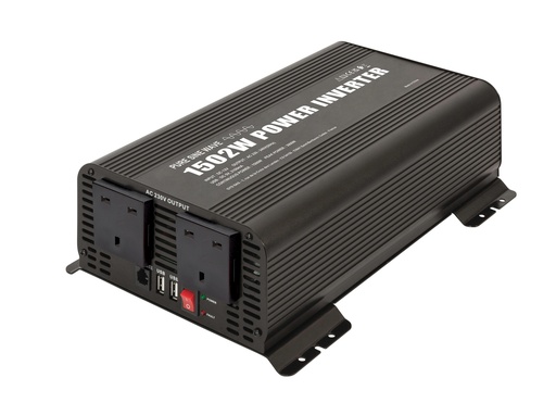 [067387] Įtampos keitiklis PSW 1502W – 12V – su nuotolinio valdymo ekranu – UK (067387, GYS)