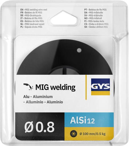 [086678] MIG stieples spole, AlSi12 Ø0,8 - 0,5 kg D100 - ER4047 / S Al 4047 (086678, GYS)