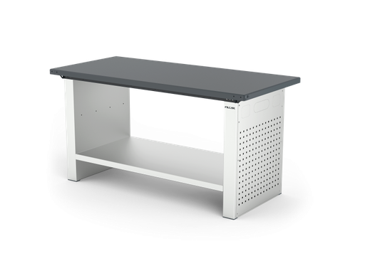 [ELFC-150-A2G] MONO workbench, fixed height, closed sides, flat top, shelf 600 mm, 1500 mm, Filcar (ELFC-150-A2G, FILCAR)