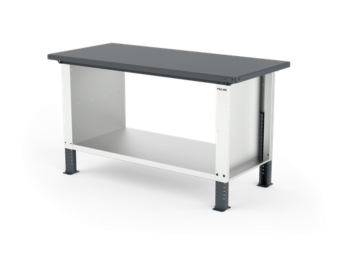 [ELRA-150-A2G] MONO workbench, adjustable height, standard sides, flat top, shelf 600 mm, 1500 mm, Filcar (ELRA-150-A2G, FILCAR)