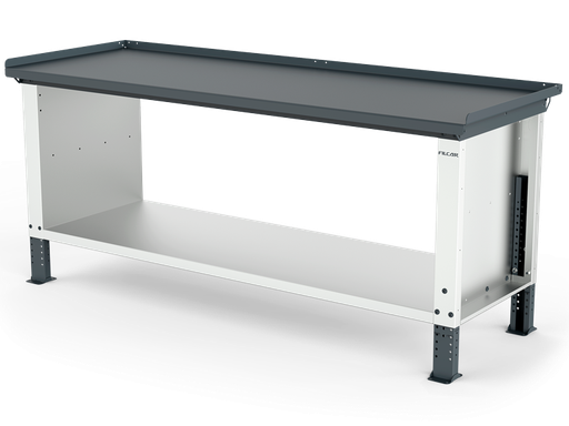 [ELRA-200-A1G] MONO workbench, adjustable height, standard sides, anti-fall top, shelf 600 mm, 2000 mm, Filcar (ELRA-200-A1G, FILCAR)