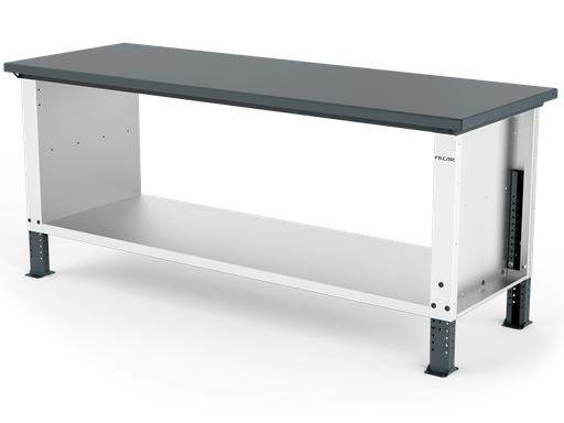 [ELRA-200-A2G] MONO workbench, adjustable height, standard sides, flat top, shelf 600 mm, 2000 mm, Filcar (ELRA-200-A2G, FILCAR)