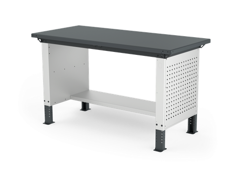 [ELRC-150-A2M] MONO workbench, adjustable height, closed sides, flat top, shelf 300 mm, 1500 mm, Filcar (ELRC-150-A2M, FILCAR)