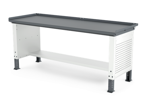 [ELRC-200-A1M] MONO workbench, adjustable height, closed sides, anti-fall top, shelf 300 mm, 2000 mm, Filcar (ELRC-200-A1M, FILCAR)