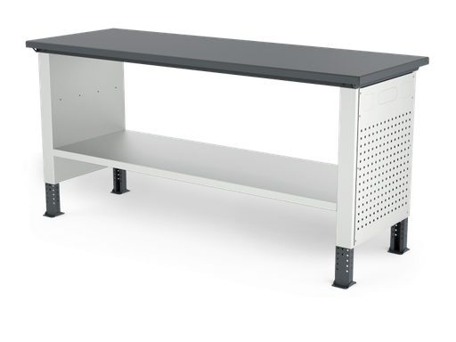 [ELRC-200-A2G] MONO workbench, adjustable height, closed sides, flat top, shelf 600 mm, 2000 mm, Filcar (ELRC-200-A2G, FILCAR)
