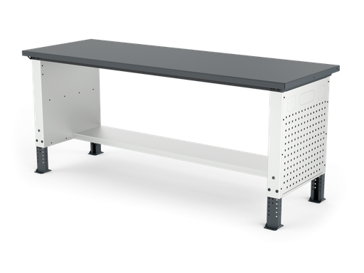 [ELRC-200-A2M] MONO workbench, adjustable height, closed sides, flat top, shelf 300 mm, 2000 mm, Filcar (ELRC-200-A2M, FILCAR)