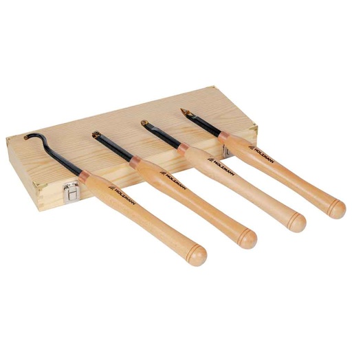 [H4TLGS] Wood lathe chisel set w.exch.carbide tip (H4TLGS, HOLZMANN)