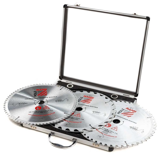 [KSB315SET] Kietmetalio pjūklo diskų komplektas aliumininiame dėkle Ø 315mm (KSB315SET, HOLZMANN)