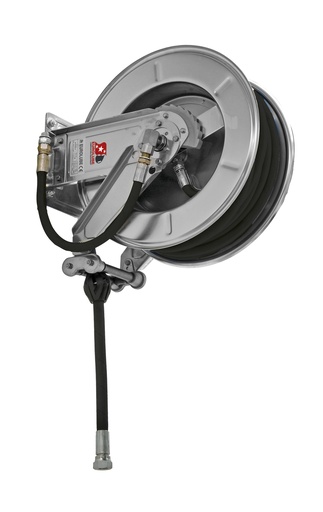 [37901] Hose Reel OR Air/Water 15 m 1/2 inch, Stainless Steel (37901, EUROLUBE)