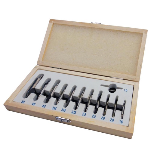 [ZBS12TLG] Centravimo grąžtų rinkinys 12vnt, 1-5mm, metrinis (ZBS12TLG, HOLZMANN)