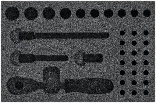 [163-253L] Two-component foam tool insert 170×110×30 mm (163-253L, HAZET)