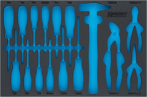 [163-330LN] Dvikomponentis putų įdėklas įrankiams 520×340×35 mm (163-330LN, HAZET)