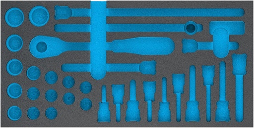 [163-352L] Divkomponentu putu ieliktnis instrumentiem 343×175×35 mm (163-352L, HAZET)