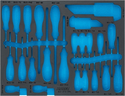 [163-373LN] Two-component foam tool insert 517×400×35 mm (163-373LN, HAZET)