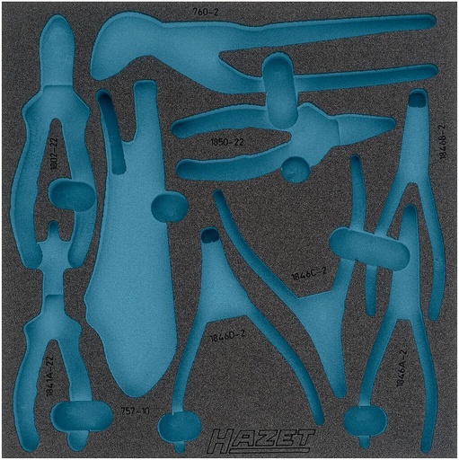 [163-424L] Two-component foam tool insert 346×347×43 mm (163-424L, HAZET)