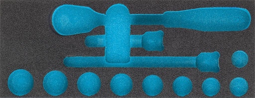 [163-454L] Two-component foam tool insert 251×101×38 mm (163-454L, HAZET)