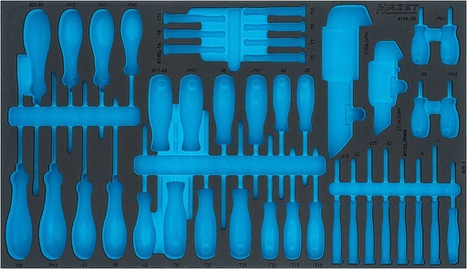 [163-480LN] Two-component foam tool insert 693×400×35 mm (163-480LN, HAZET)