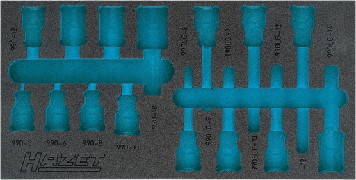 [163-482L] Two-component foam tool insert 340×170×40 mm (163-482L, HAZET)