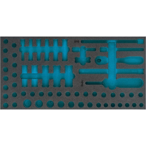 [163-490L] Divkomponentu putu ieliktnis instrumentiem 348×177×38 mm (163-490L, HAZET)