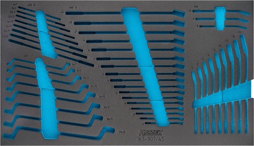 [163-507L] Dvikomponentis putų įdėklas įrankiams 700×400×36 mm (163-507L, HAZET)