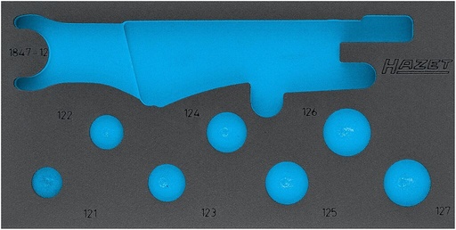 [163-529L] Two-component foam tool insert 340×170×30 mm (163-529L, HAZET)