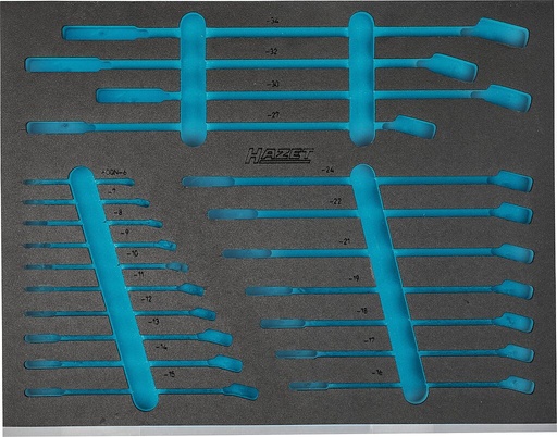 [163-532L] Divkomponentu putu ieliktnis instrumentiem 523×405×43 mm (163-532L, HAZET)