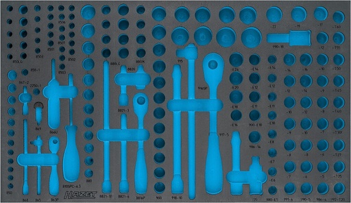 [163-549L] Two-component foam tool insert 700×405×40 mm (163-549L, HAZET)
