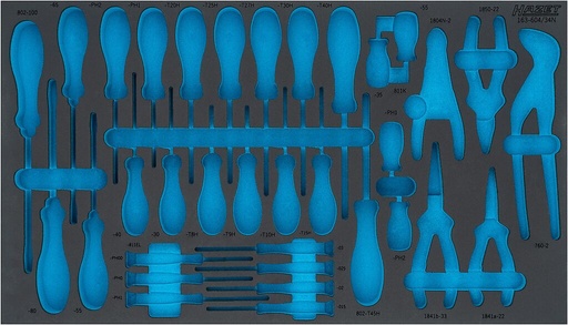 [163-604LN] Two-component foam tool insert 695×400×35 mm (163-604LN, HAZET)